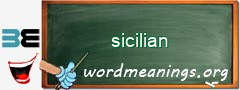 WordMeaning blackboard for sicilian